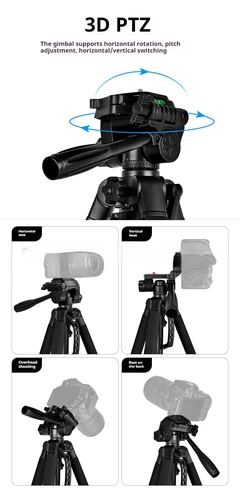 Imagen 2 del producto Trípode para teléfono móvil de 180cm, tripa profesional para fotografía de cámara de teléfono móvil con luz remota para Xiaomi HUAWEI iPhone Gopro