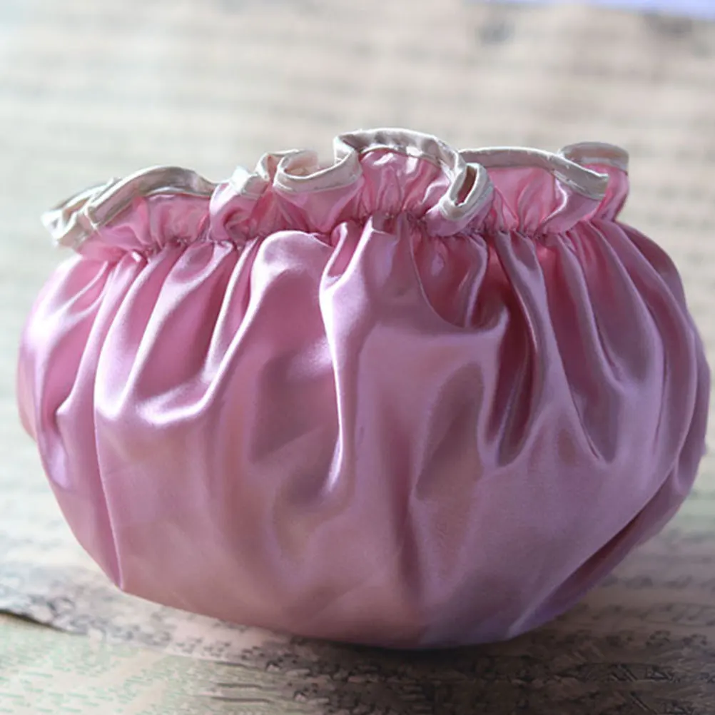 

2Pcs Reusable Waterproof Hair Cap Soft Elastic Shower Hat for Women Girls Bathing Cooking Spa Face Cleaning Portable Lightweight