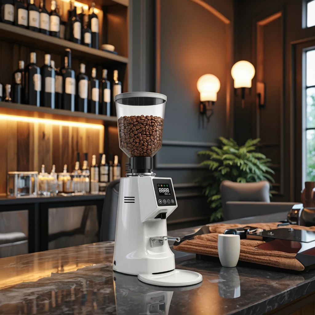 

High Precise Modern Coffee Powder Grinder Machine 64mm Flat Burr Grinder Moledora De Cafe