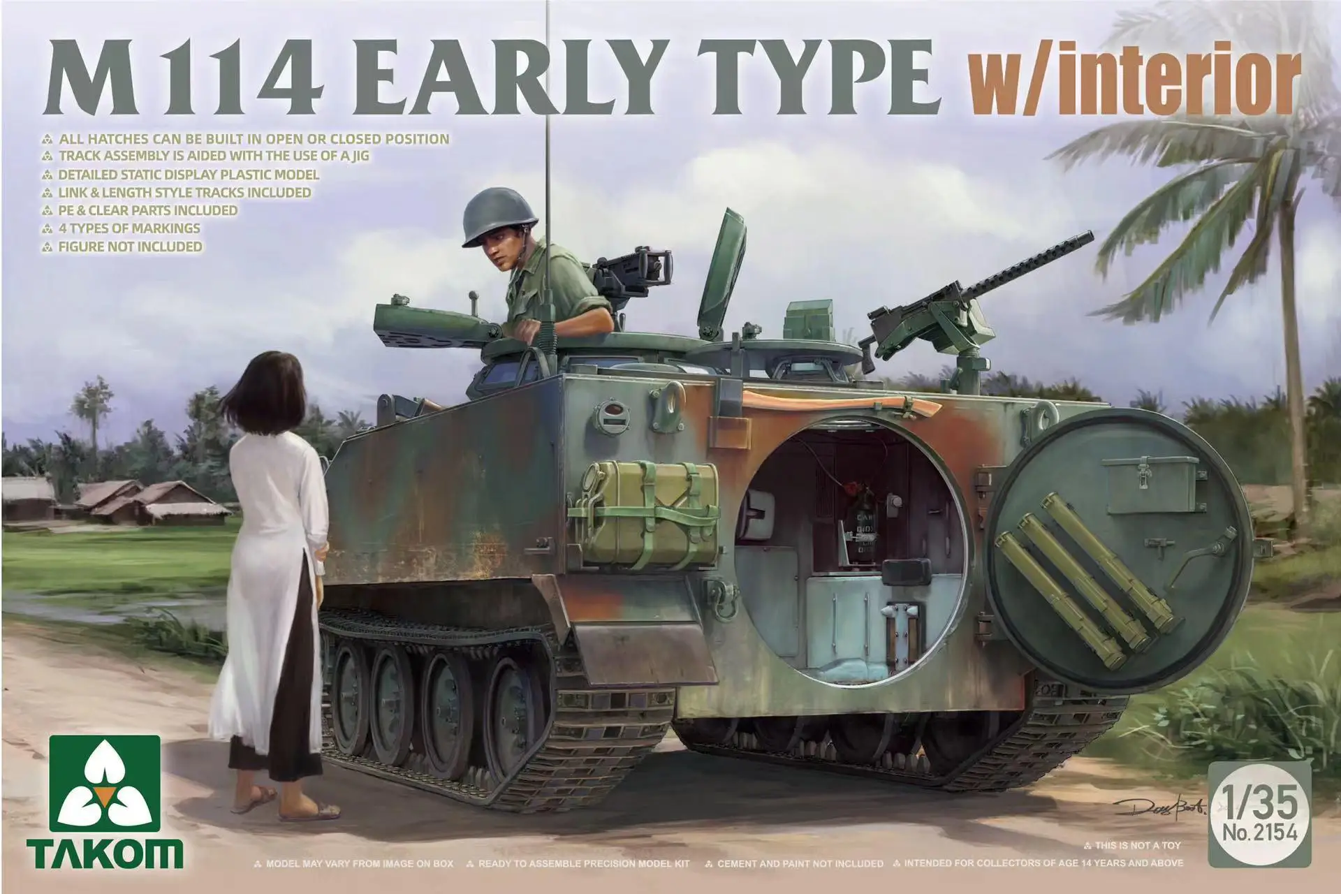 Takom 2154 1/35 M114 Early & Late Production (2-in-1) w/Interior model kit