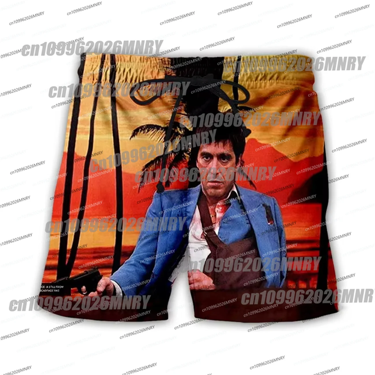 Hot Man Swimwear Board Shorts Movie Scarface 3d Print Tony Montana Swim Short Beach Trunks Men Swimsuit Sport Pant Brief Boy