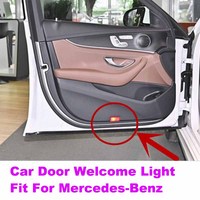 2Pcs HD Door Projector Lights Welcome Logo Accessories Multi-Design Plug & Play for Mercedes Benz - No Modification Needed