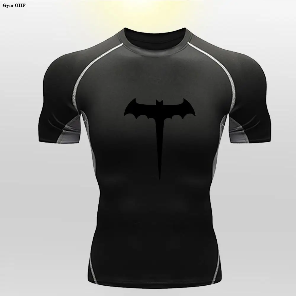 Bat Sun Protection Sports Second Skin Running T-shirt Boy\'s Fitness Rashgarda MMA Long Sleeves Compression Shirt Kids Clothing