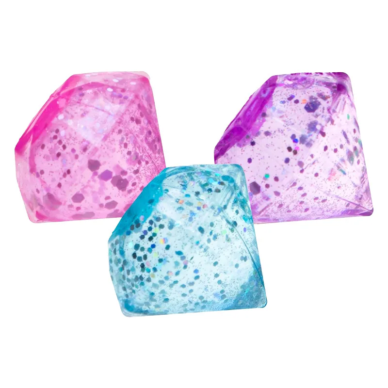 Brilhante diamante needoh cubos de gelo estresse ventilação bola lento rebote squeeze brinquedos alívio do estresse crianças adultos antiestresse brinquedo mole