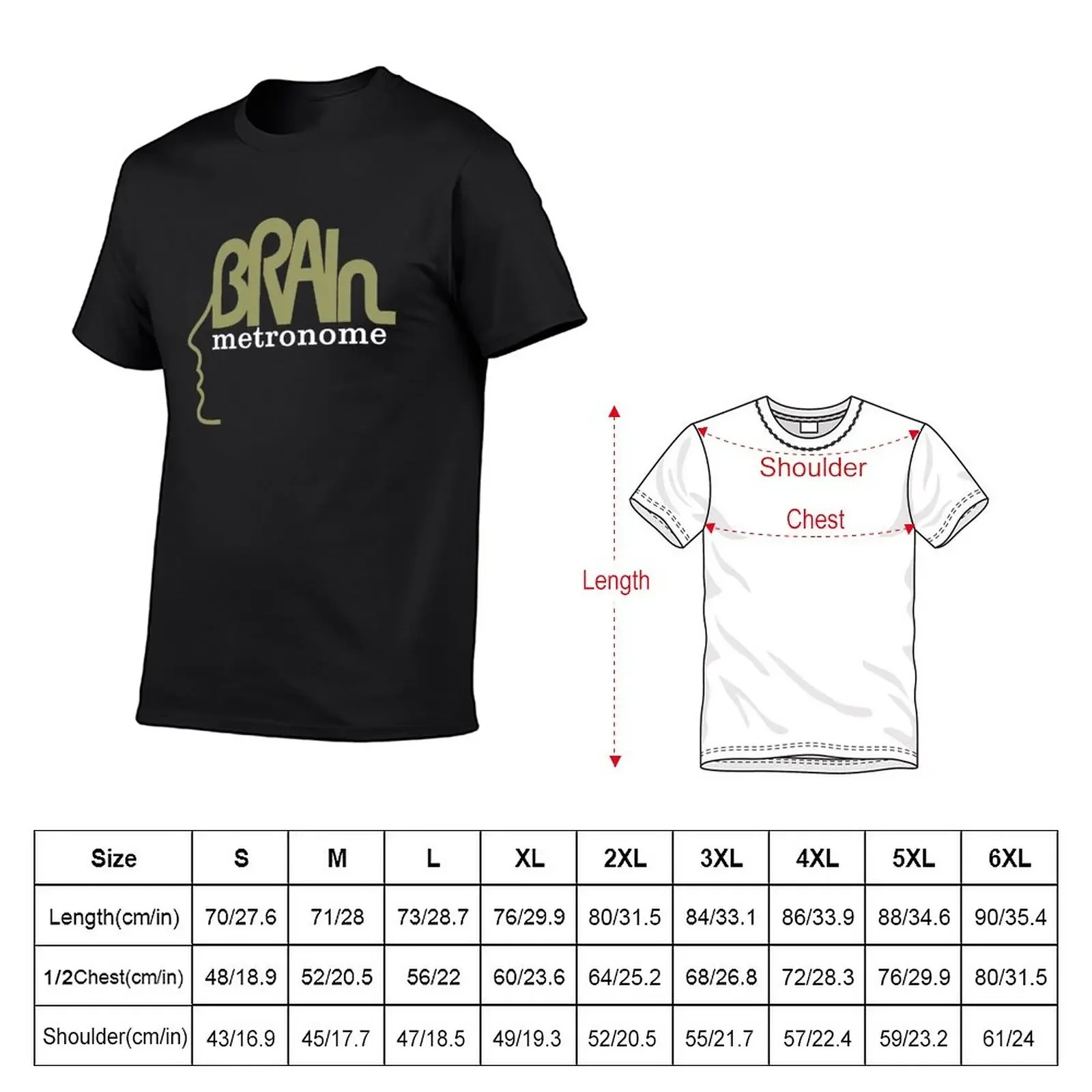 New Brain Metronome Krautrock T-Shirt tops Short sleeve tee man t shirt men workout shirt