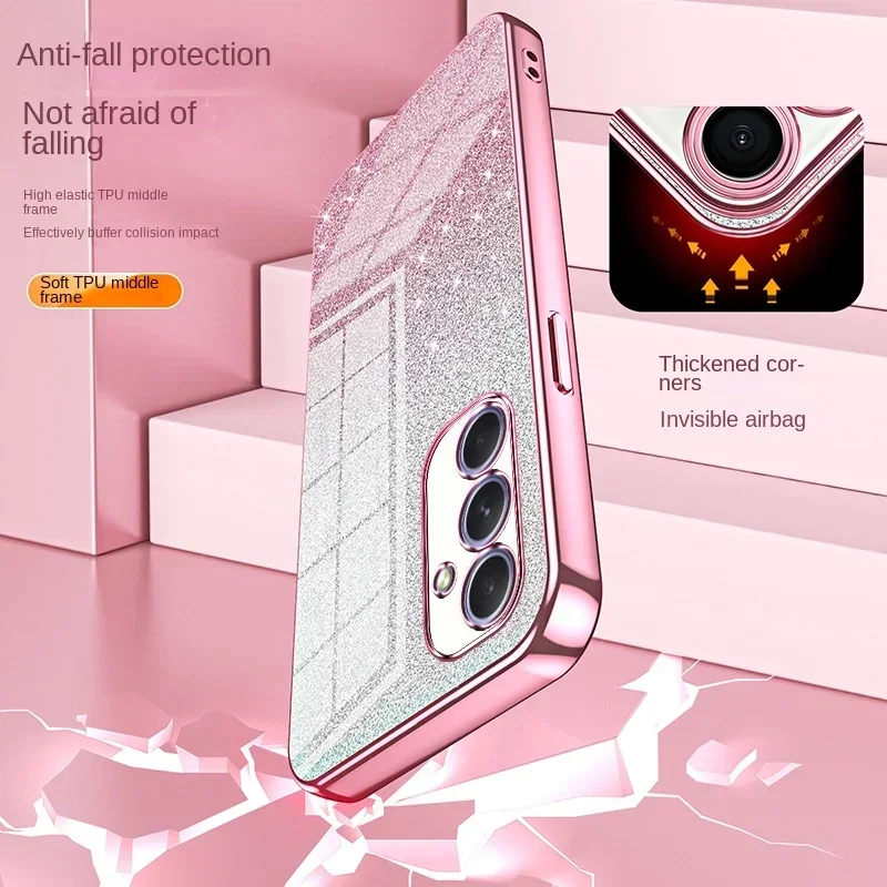 Glitter Plating Case For Samsung Galaxy A15 A25 A35 A55 A05 A05S A54 A34 A14 A24 A04S A13 A53 A23 A33 A12 A52 A72 Back Cover - náhled 3