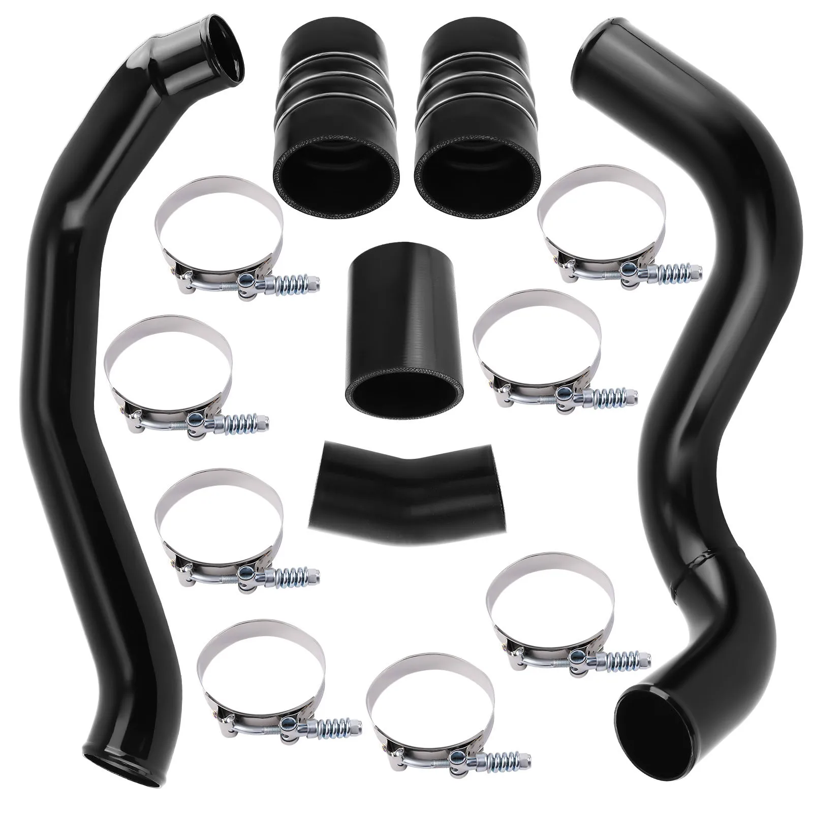 Intercooler Pipe + Boot Kit for Ford 6.0L Powerstroke Diesel 2003-2007 Black