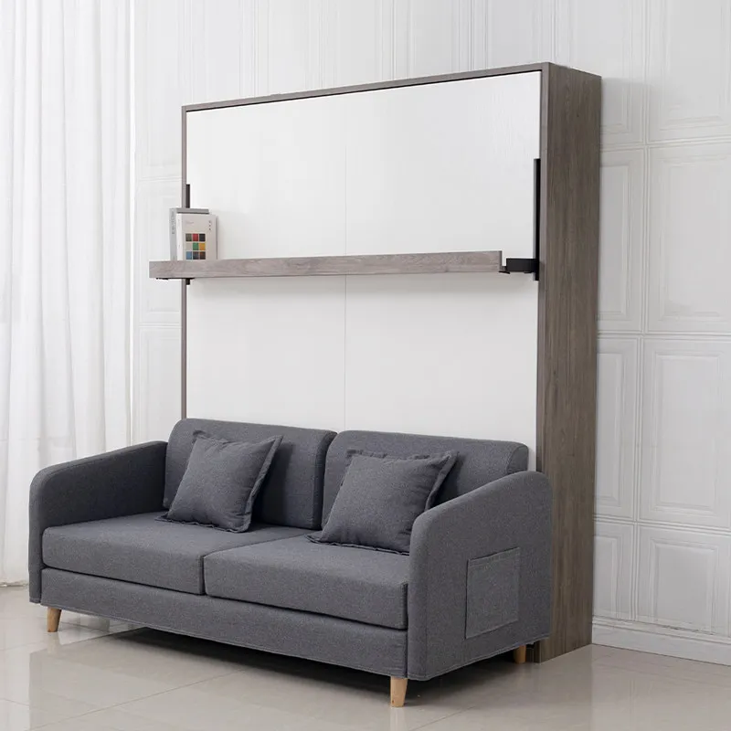 Small apartment household invisible bed folding flap  under bed turning bed Murphy  wall  wardrobe integrated invisible