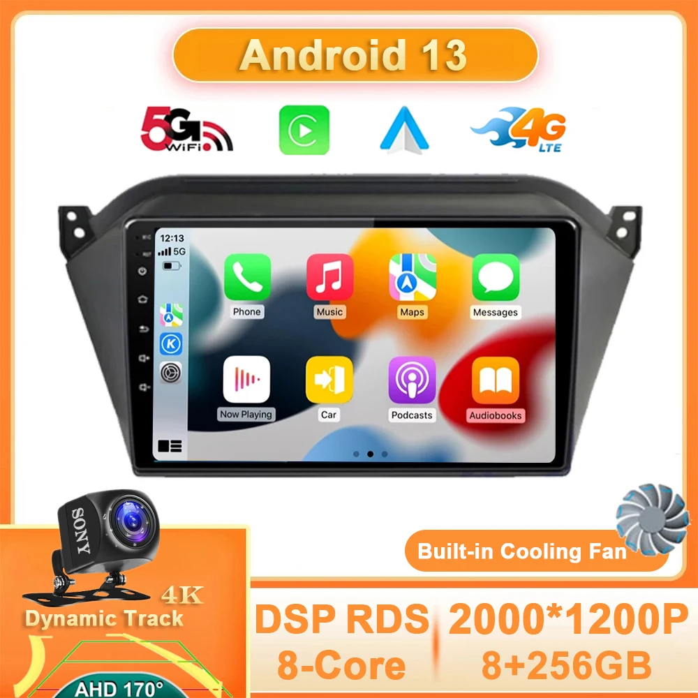 

Android 13 For JAC S2 2015 2016 2017 2018 Car Radio 4G WIFI GPS Navigation Multimedia Stereo Video Player Carplay Auto QLED DSP