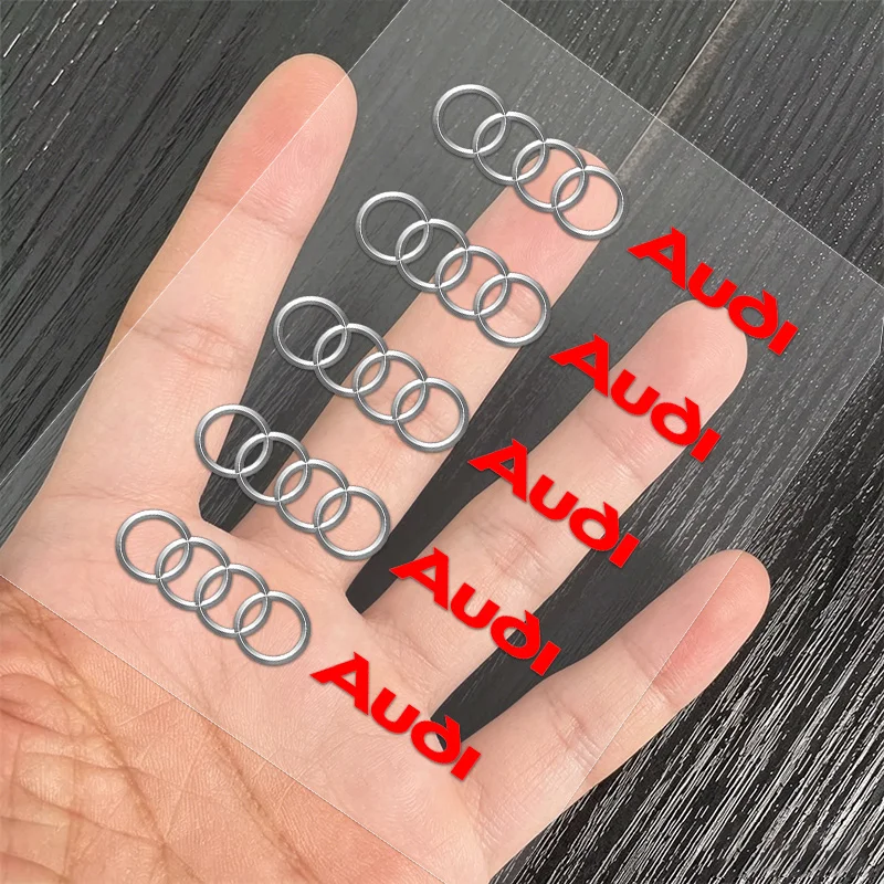 

5/10pc Car Interior Sticker Central Control Decals Emblem Decoration Sticker For Audi Sline TT RS A4 B7 B8 B9 A3 8L A5 A6 C6 A8