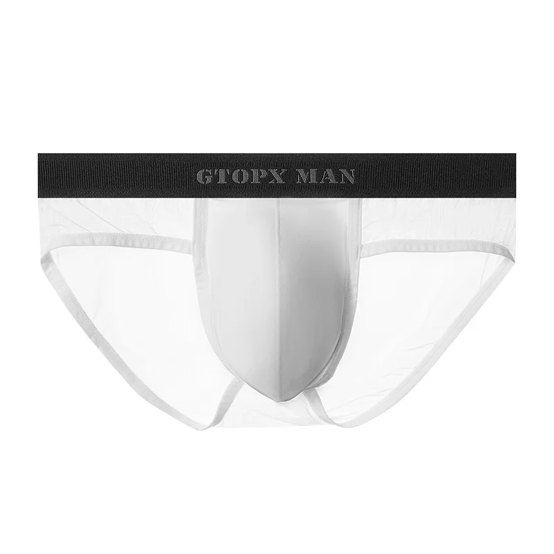 Mens Underwear Sexy Translucent Thin Mesh U Convex Pouch Low Waist Briefs Breathable Sexy Underwear for Men