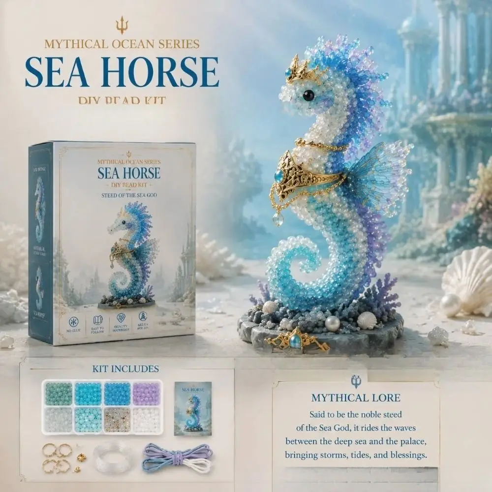 3D Design Ocean Animals Beaded Kits Handmade Beginner Friendly DIY Beadwork Craft Kit Material Package Bead Craftsmanship