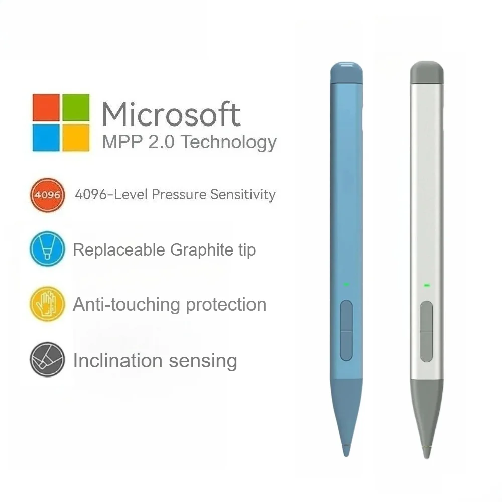 Slim Pen 2 for Microsoft Surface Pro 9/8/7/6/5/4/3/X, Surface Go 3/2/1,Book 3/2/1,Laptop 4/3/2/1,Studio /2/1,USB-C Charge