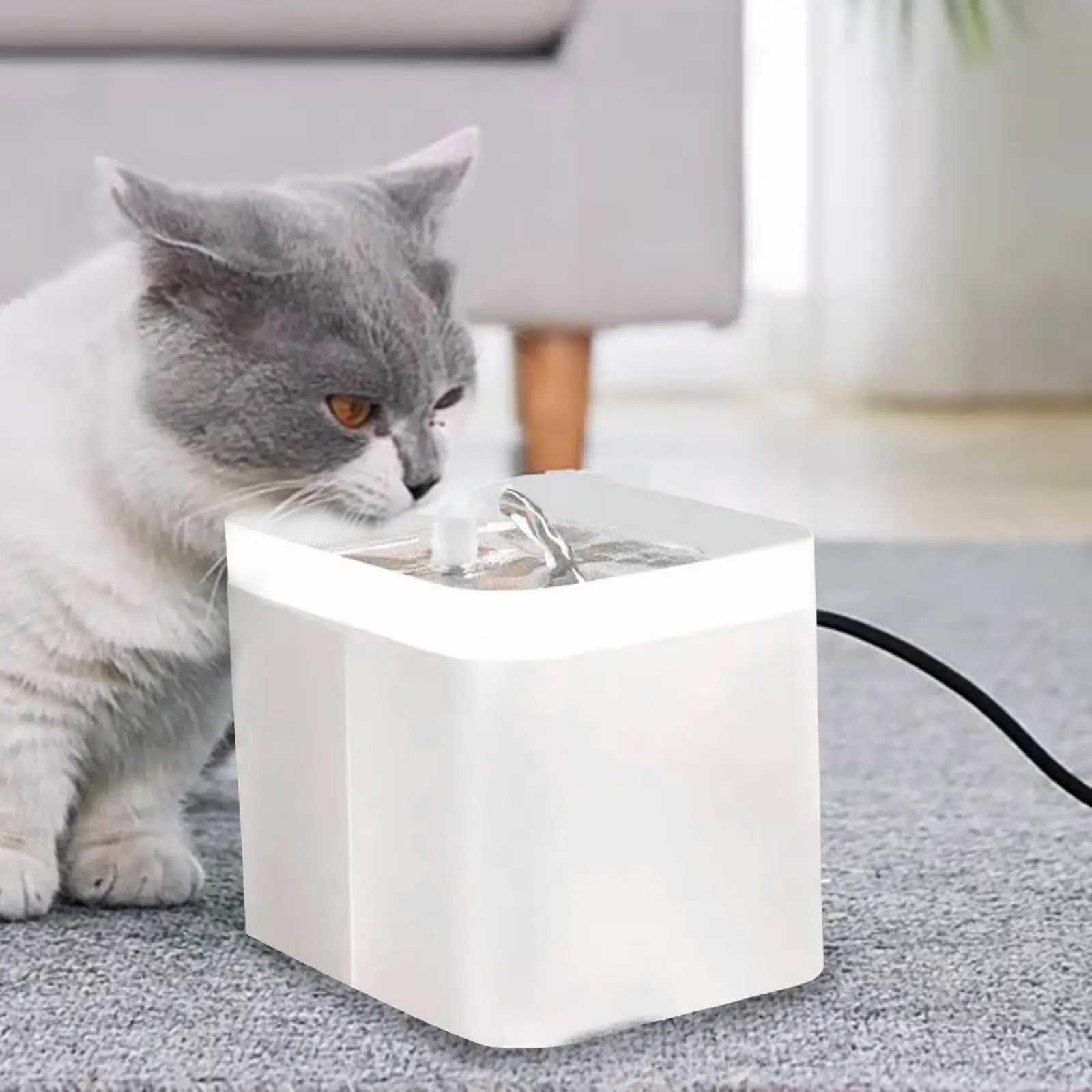 1.5L Automatic Cat Water Fountain USB Pet Drinker Bowl Pet Drinking Dispenser Drinker for Cat Water Filter Drinking Water Bowl