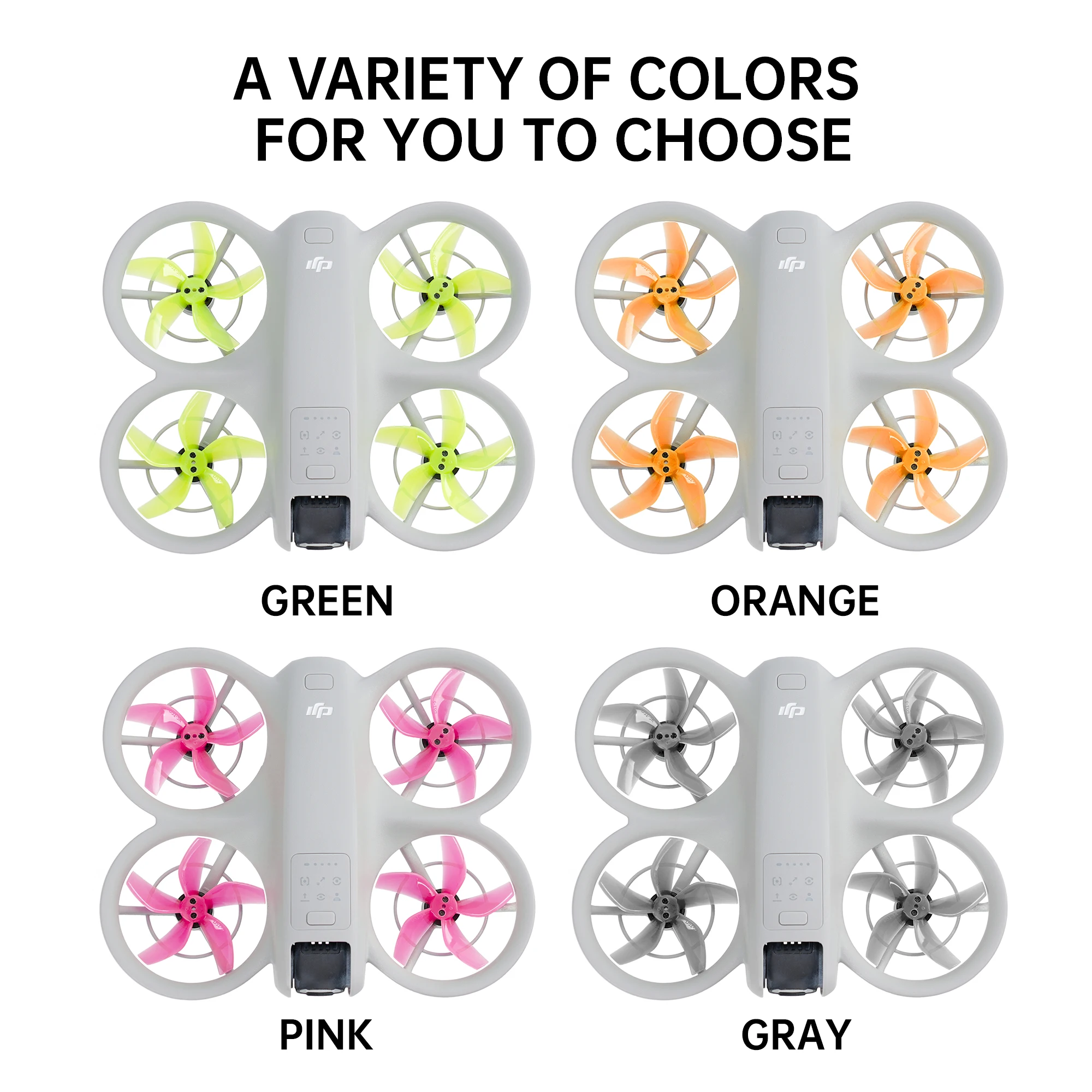 RCSTQ for DJI NEO Propellers Colorful 5-Blade Paddles Multi-Color Matching for DJI NEO Accessories Low-Noise Propellers