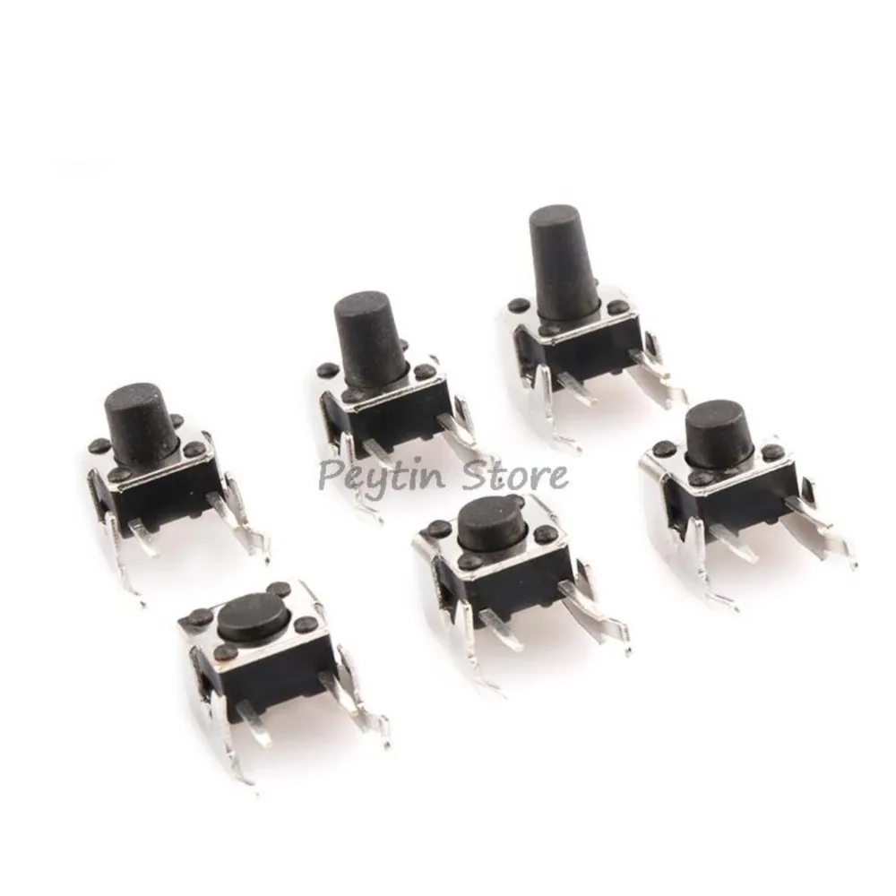 20Pcs 6x6x4.3/5/6/7/8/9.5mm 2Pin Horizontal with Bracket Side Press Micro Key Switch and Touch Switch