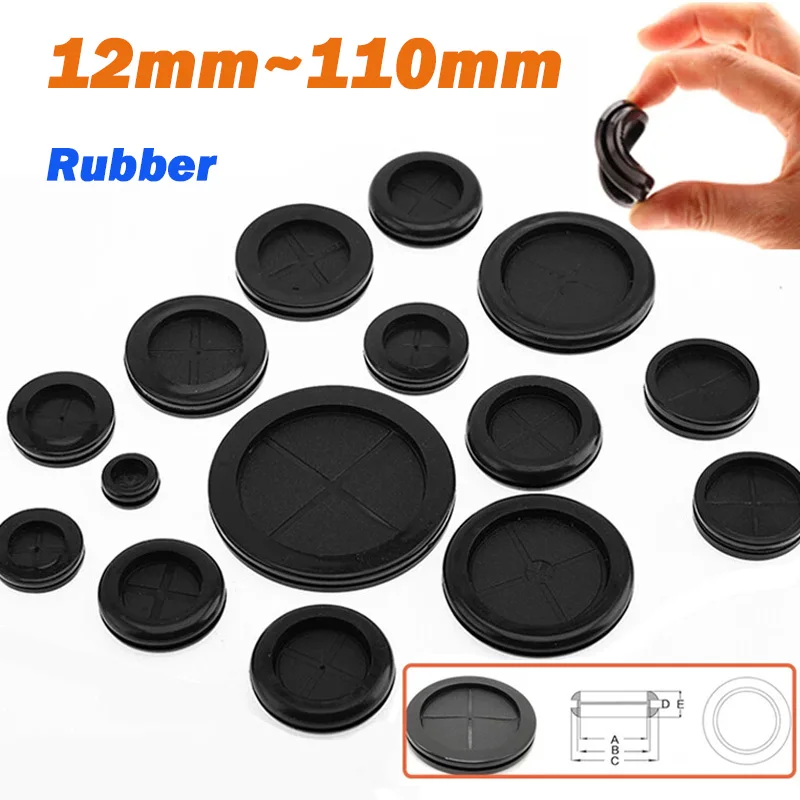 Rubber Protective Coil 12mm~110mm Grommet Pad Seal Ring O-ring For Grommet Wire Firewall Hole Plug  Electrical Wiring Gasket