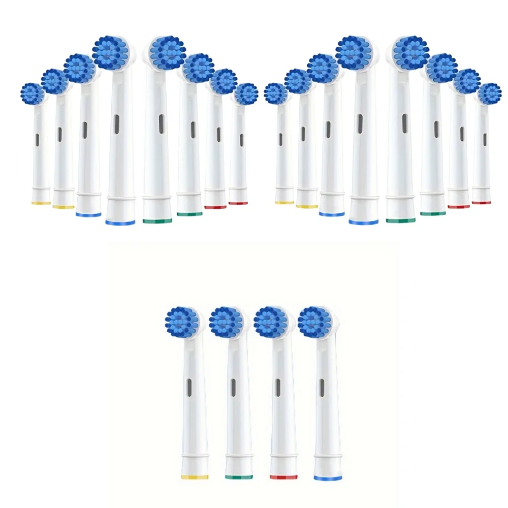 Wholesale 4/16/20/80pcs Set/lot Electric Toothbrush Head For Oral B Sensitive Replacement Brush Heads D25 D30 D32 D18 4739 3709 image 5