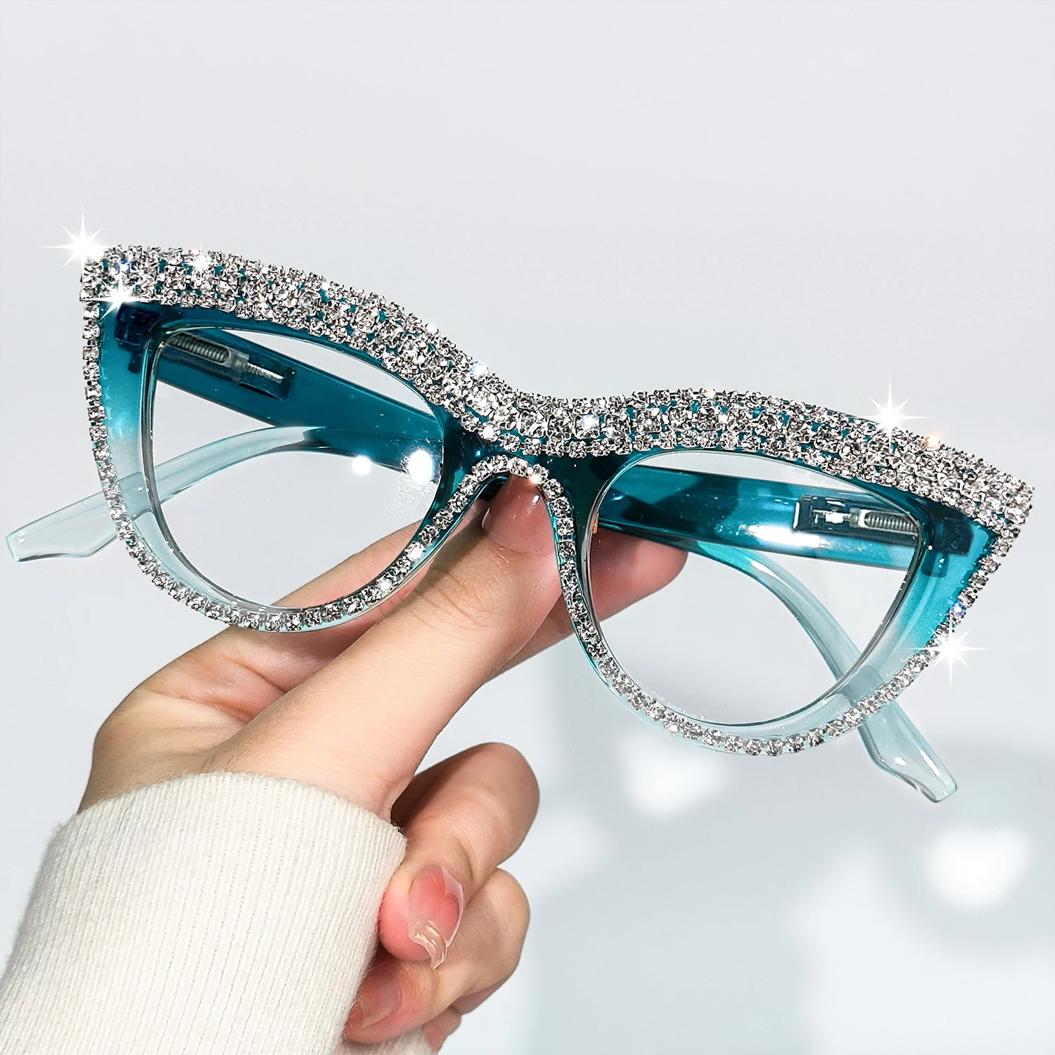 2 Stück elegante Cat-Eye-Lesebrillen für Damen und Herren, Büro- und Computergebrauch, trendige Lesebrillen, Computerbrillen – Detail 7