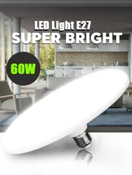 LED Light Bulb 220V UFO Light Lamp Round Super Bright Power Led Lamps White Lights Spotlight Home Bulb E27 Kitchen Bedroom Top