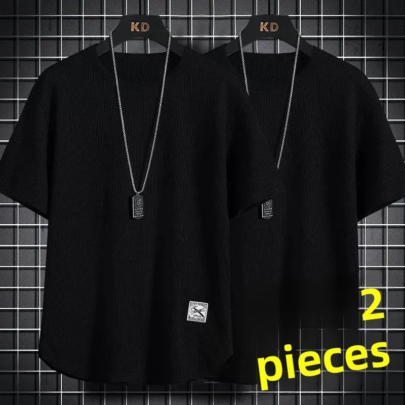 

Casual Loose Fit Men's T-irt f Sve Thin Breathable Faionable Korean Sle Summer Top Comfortable Sweatirt