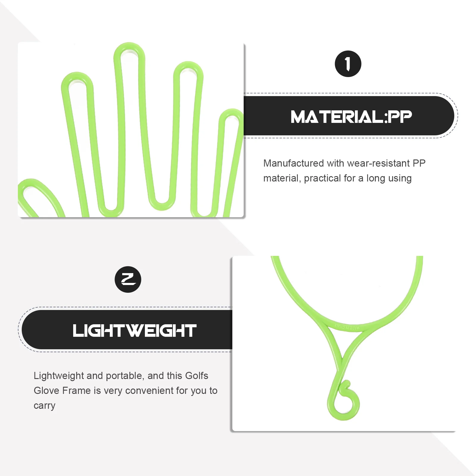 2 قطعة حامل قفازات الغولف دائم مشبك تصميم المحمولة قفازات تجفيف إطار دعم الملحقات العملية حامل قفازات الغولف #4