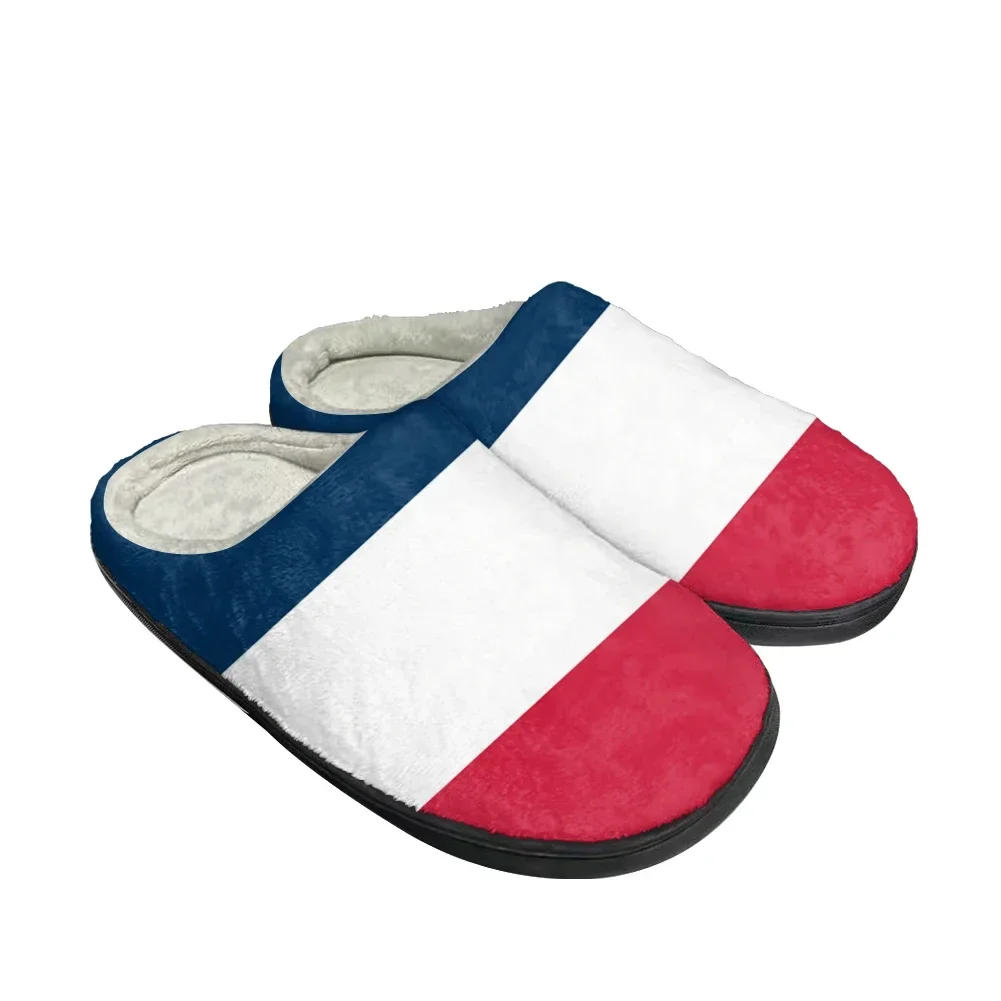 Hot France Flag Fashion Home Cotton Custom Slippers Mens Womens Sandals Plush Casual Keep Warm Shoes Thermal Soft Plush Slipper