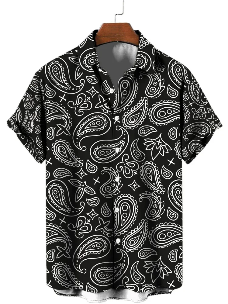 

New Hawaiian Shirts For Men's Skull Summer Casual Short Sleeve Y2k High Quality Oversized Streetwear Vintage Beach Tops Clothing