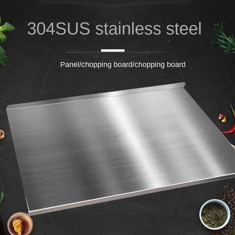 

Premium 304 Stainless Steel Chopping Block for Kitchen - Food-Grade Cutting Board for Vegetable, Meat, and Dough