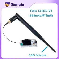 1Set Heltec LoRa32 V3 Node Development Board LoRa 32 SX1262 ESP32-S3 Wifi BLE with 5DBi SMA Male Antenna IPEX for Meshtastic DIY