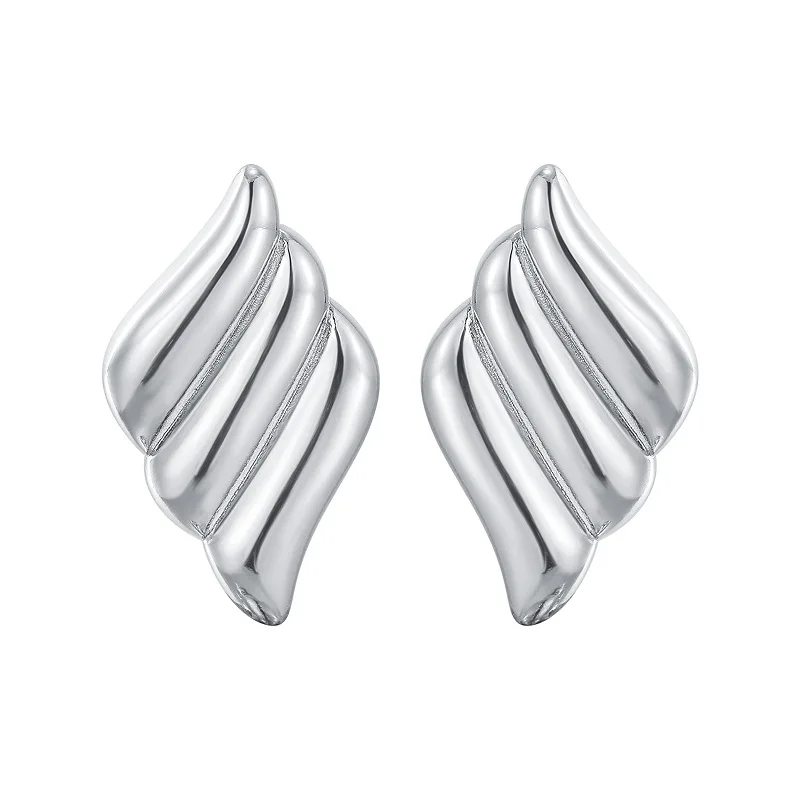 2024 New Irregular Stud Earrings Women Trendy Fashion Sterling Silver Earrings Birthday Women's Fine Jewelry