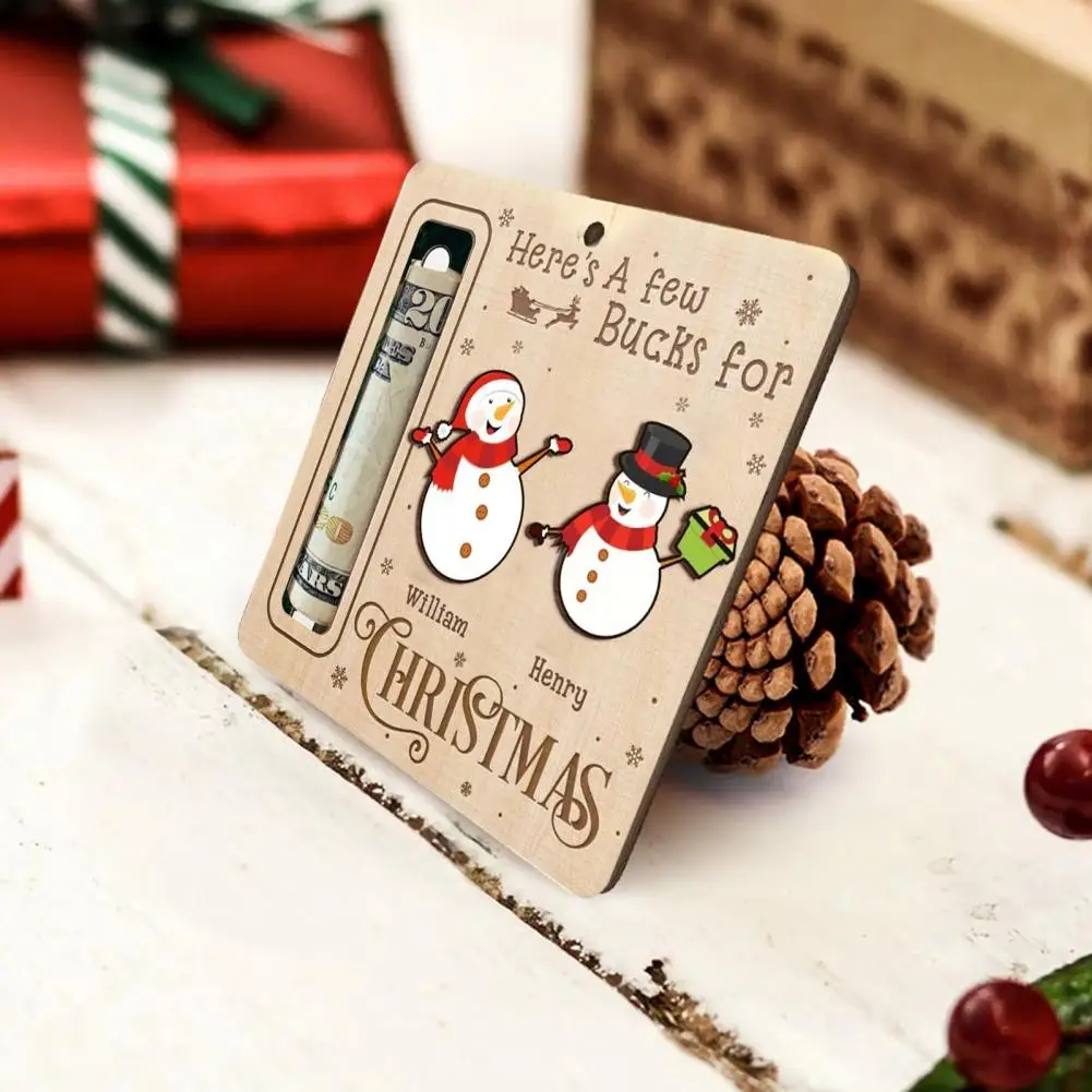 Christmas Money Clip Ornaments Christmas Money Holder Ornaments Snowman Santa Gingerbread Man Cash Clip Gift Reindeer Decoration