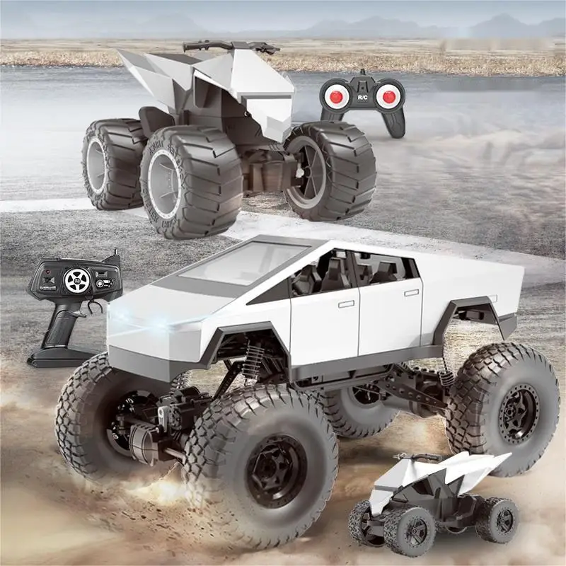 Rc Truck Met Motorfietsen Afstandsbediening Auto 'S Klimmen Crawler Hoge Snelheid Off Road Pick-Up Motorfiets Auto Speelgoed Voor Jongens