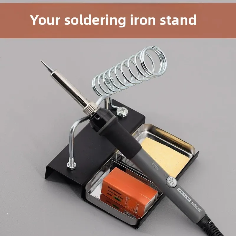 All-metal electric soldering iron rack, multi-functional three-in-one placement rack, solder wire fixing bracket
