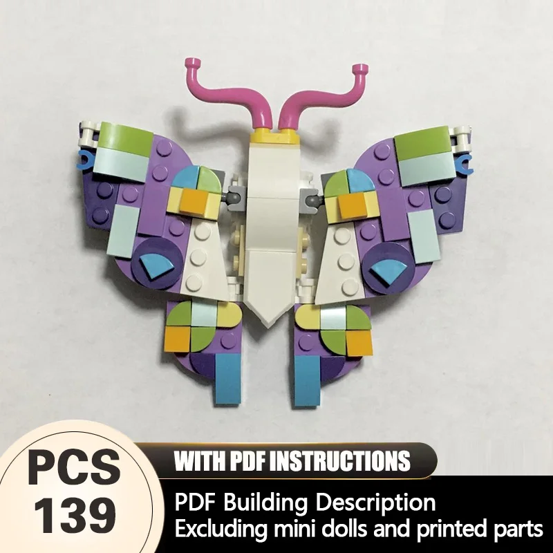 

Creators Animal Series Model MOC Building Bricks Colorful Butterfly Modular Technology Gifts Holiday Assemble Children Toys Suit