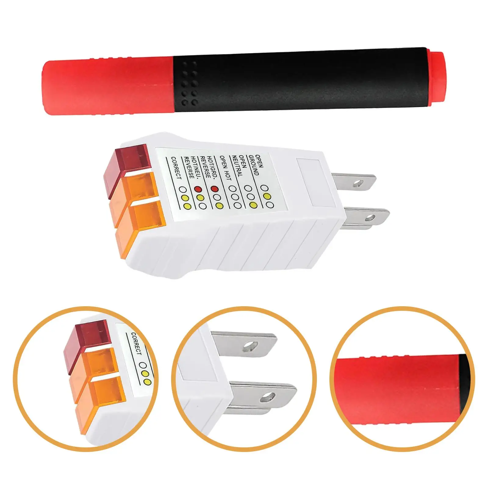 Outlet Tester Test Effectiveness of Earth Connected Products Conductivity Test Pen for Grounding Products