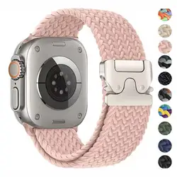 Braided Band For Apple Watch Straps 40 mm 44mm 46mm 42mm 49mm 45mm 41mm 38mm Bracelet IWatch Series 10 9 8 SE 7 6 Ultra 2 bands