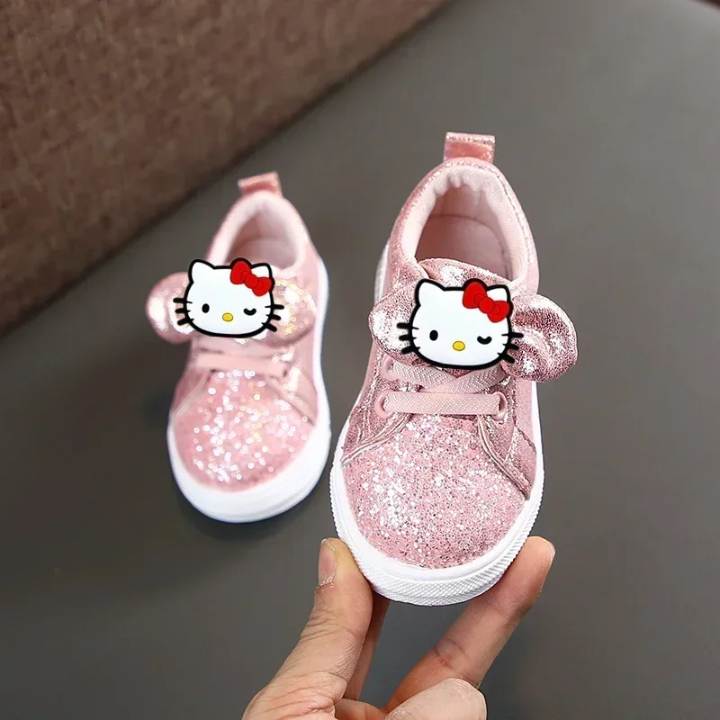 

Sanrio Hello Kitty Non-slip casual shoes forgirl boy spring new sports shoes children sequined sneakers