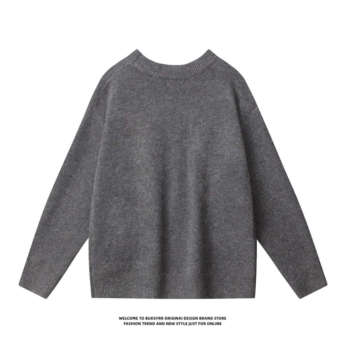 Maglione lavorato a maglia con motivo cervo retrò americano da donna rotondo Ne Long Sve vestibilità ampia invernale Faion Street Sle coppia Clo...