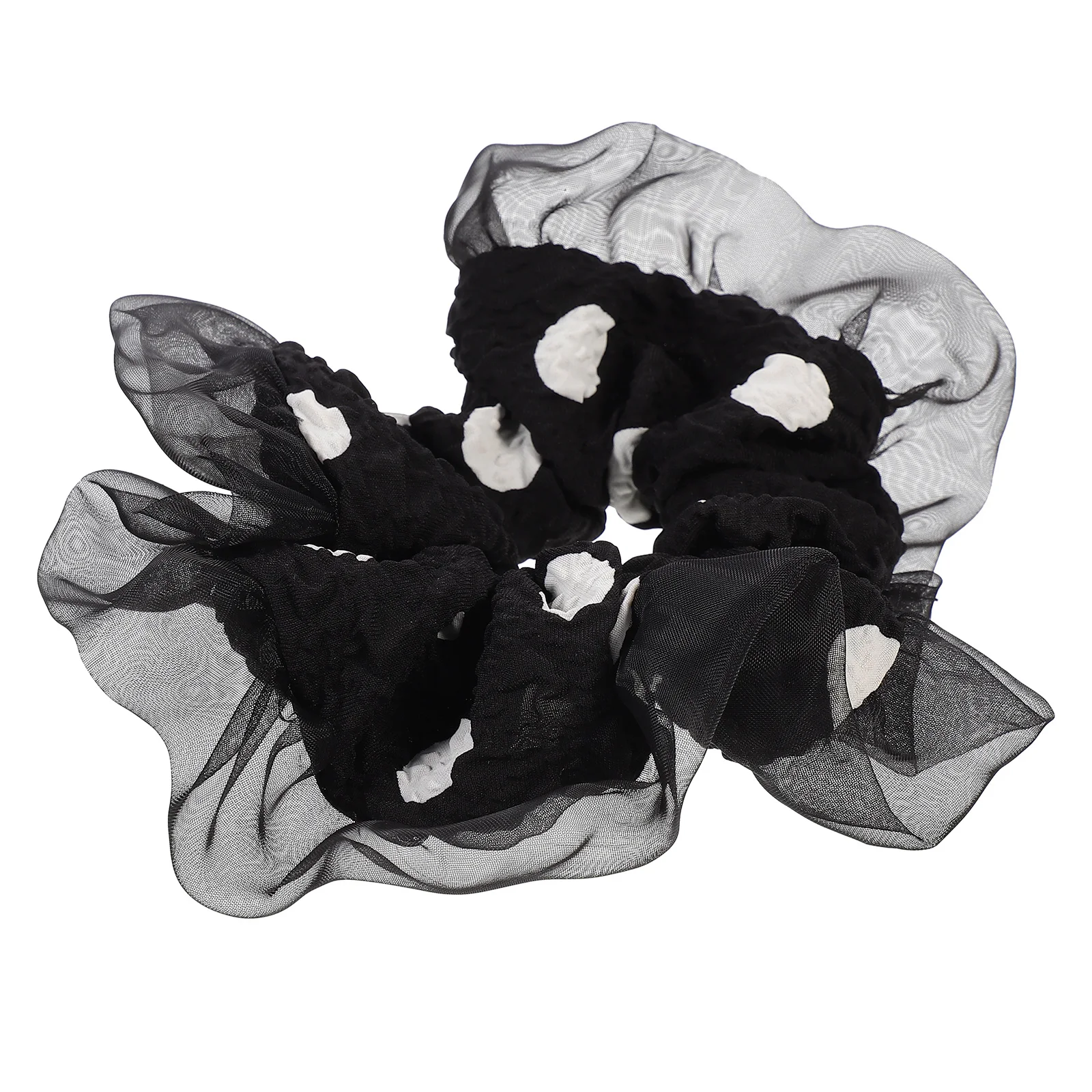 

Vintage Tie Retro Scrunchies Elastic Organza Band Women Headdress Ponytail Holder Hair Ring Girl Rope Hair Tools