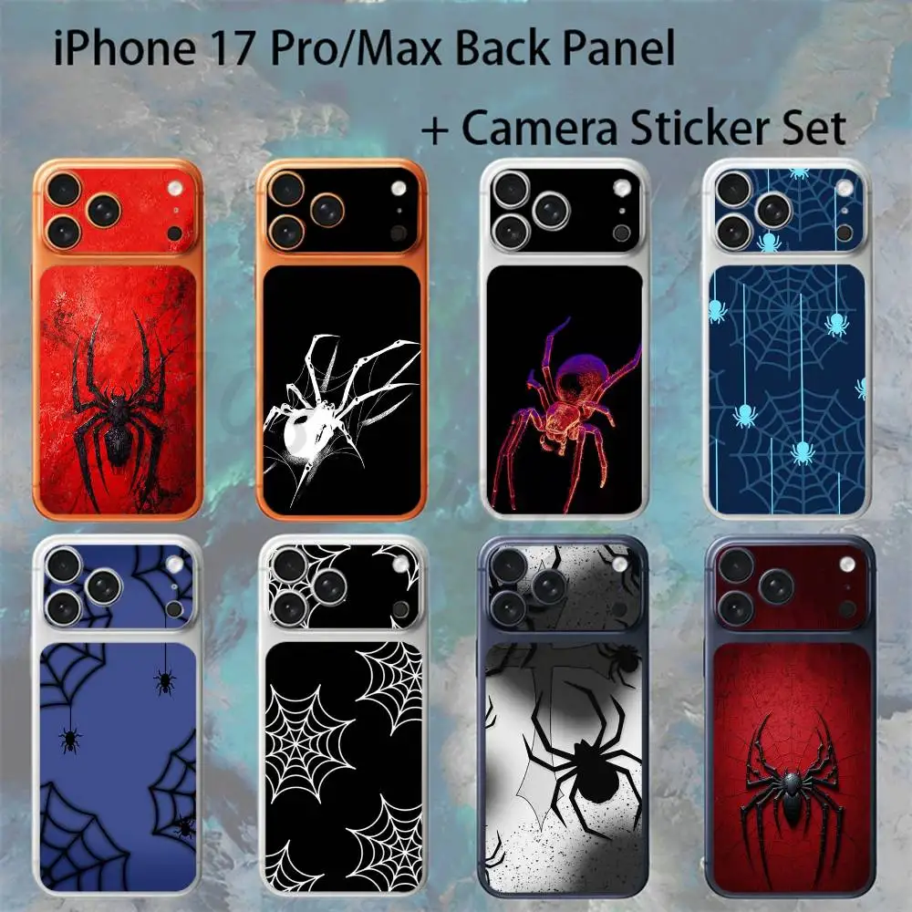 

Spider Web Pattern For iPhone 17pro/proMax Full body Back Cover Decal Skin Colorful Rear Protective Sticker Film