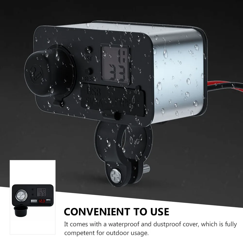 

Motorcycle Usb 12V Waterproof Power Adapter For Cellphone Camera Mp3 Cigarette Lighter Socket Switch Dustproof Fireproof