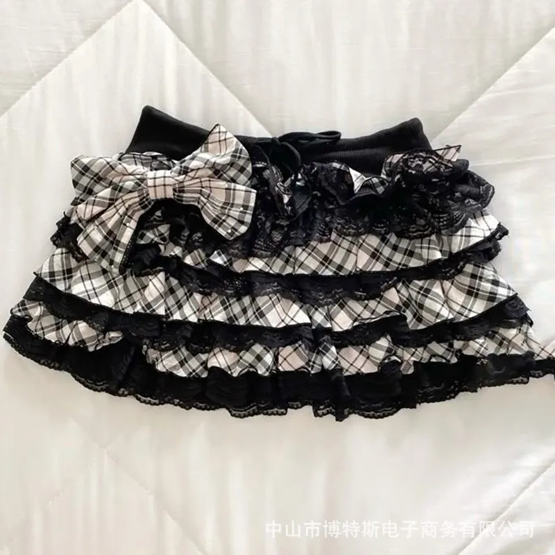 Women's Y2K Leopard Print Sexy Stretch High Waist Mini Skirt For Women Party Night Out Clubwear Ruffle Pleated Plaid Solid Color
