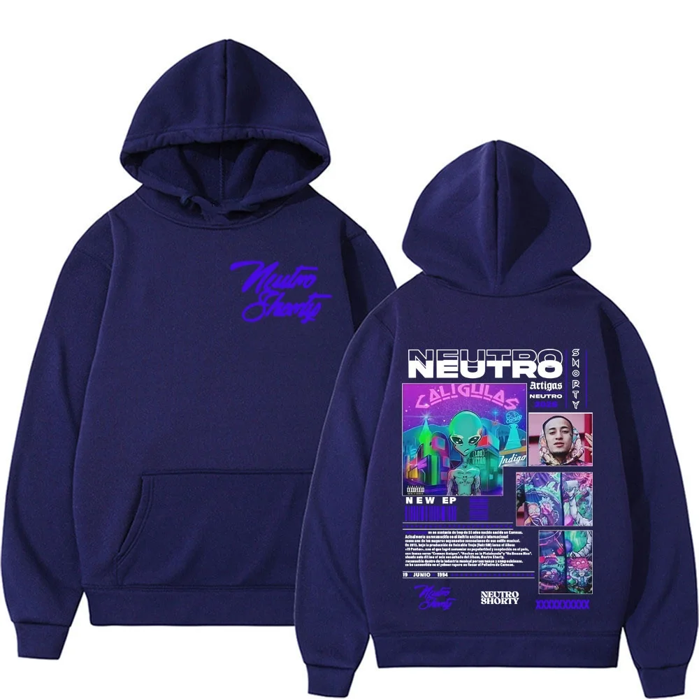 Rap Singer Neutro Shorty Album Tour 2025Autumn/winter Men's Women's Hip-hop Fashion Oversized Pure Cotton Sportswear Street Wear