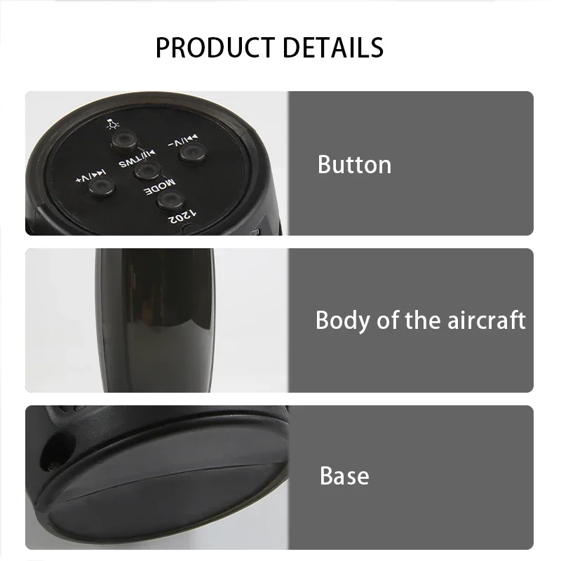 HOMEFISH Bluetooth Wireless Speakers Powerful Portable Sound Box Subwoofer Car Audio Bass MP3 Player Sound System LED Lights