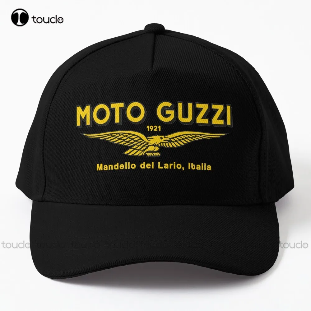 Moto Guzzi. Mandello Del Lario. 1921 Baseball Cap Party Hats Street Skateboard Harajuku Gd Hip Hop Custom Gift Denim Color Funny