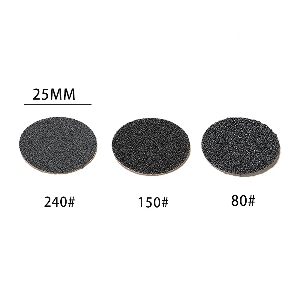 100pcs Replaceable Sanding Paper With Disk 25mm  Cuticle Callus Remove Tool Pedicure Sandpaper Nail Drill Bit  Accessories