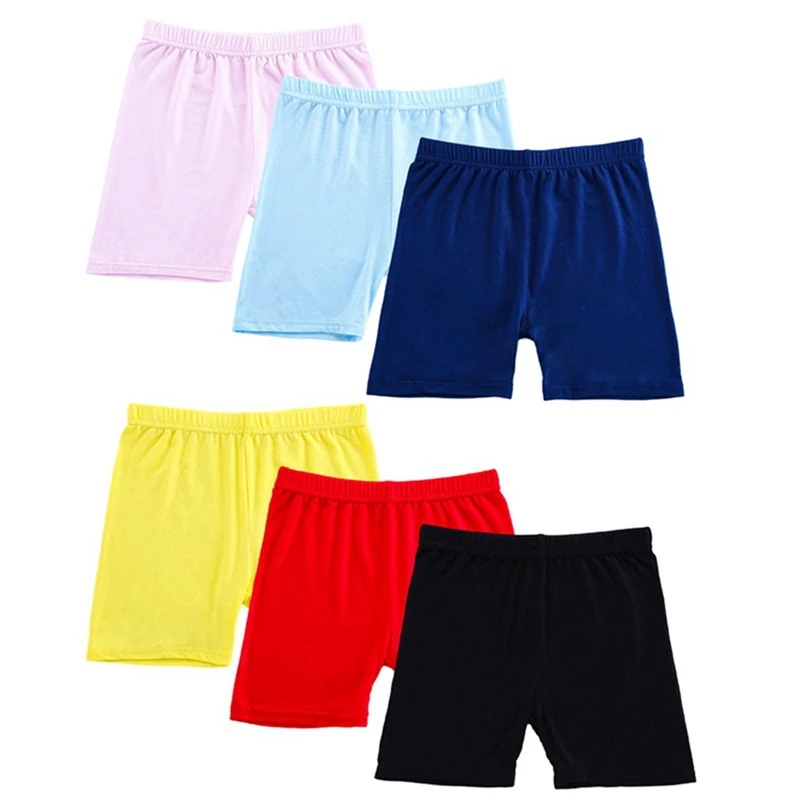 6 teile/los Jazz Dance Sicherheit Shorts für Kinder Mädchen Ballett Moderne Street Dance Kostüm Einfarbig Sport Kurze Hose Legging