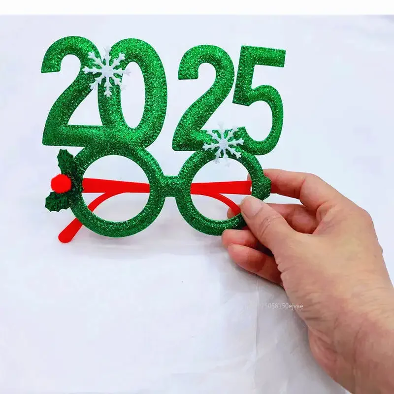 2025 New Christmas Glasses New Year Glasses Frame Decorations for Kids Birthday Party Supplies Christmas Party Photo Props