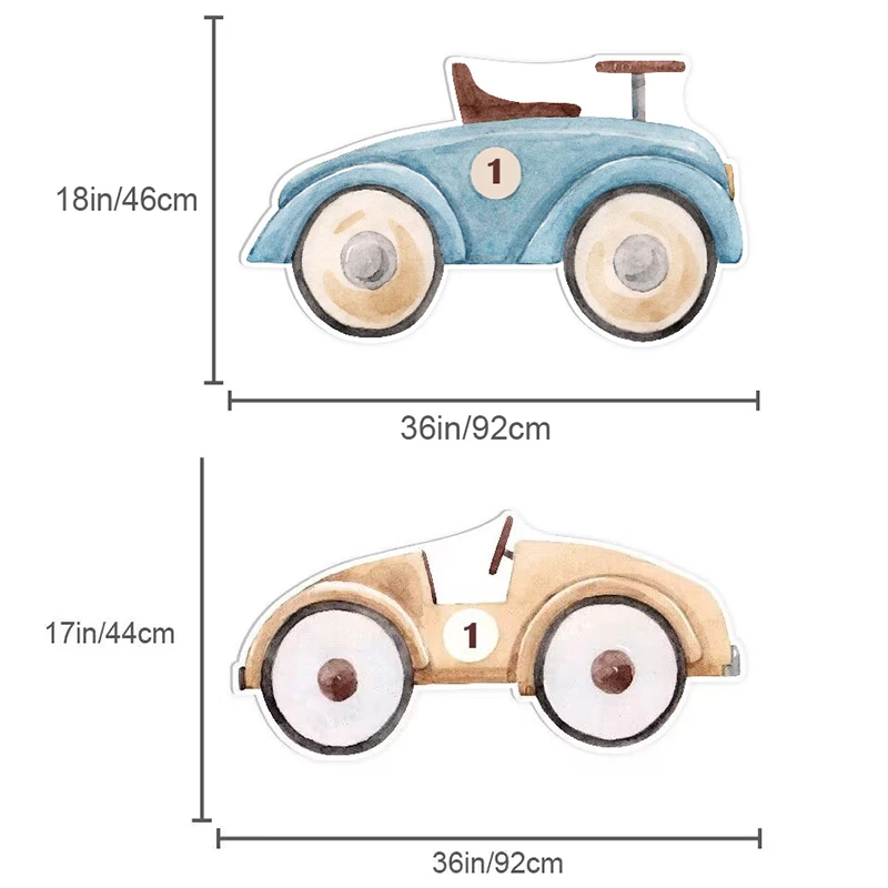 36inch Vintage Race Car Foam Board ONE FAST Car Traffic Light KT Board Party Backdrop  for Baby Shower Race Theme Party Cut Out